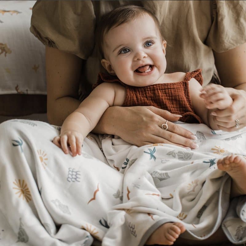 Little Rei bamboo baby essentials in use, @littlerei.baby, photo 2 of 6