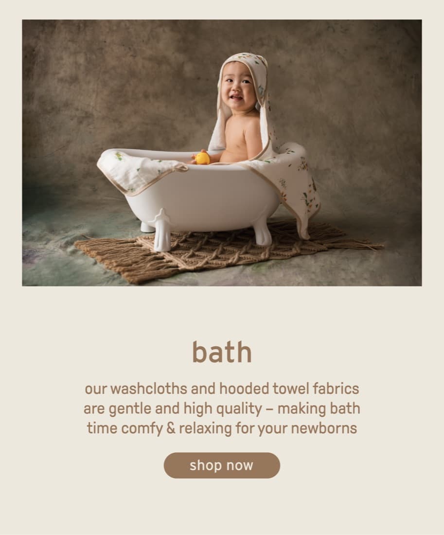 Bath: Little Rei hooded towels and wash cloths
