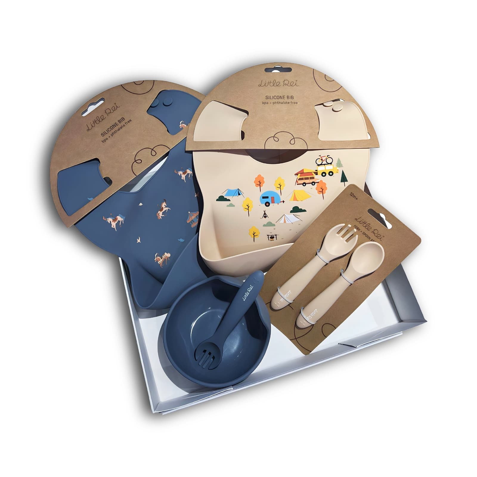 Little Rei Feeding Gift Set (Storm Sand), baby gift set by Little Rei